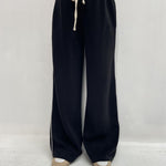 Pantalone gamba ampia Z6034 NERO OFELIA