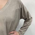 T-shirt scollo a V 2831 CREMA OFELIA