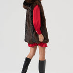 Gilet pelliccia con cappuccio FR25WC4006O44501 091 FRACOMINA