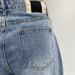 Jeans vita alta e gamba larga LAF184 DENIM OFELIA