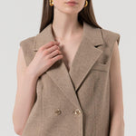 Gilet lungo doppio petto FR25WJ5015W80501 L46 FRACOMINA