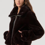 Giacca over con zip FQ25WC4002O44501 091 FRACOMINA