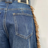 Jeans con frange LAF271PLUS DENIM OFELIA