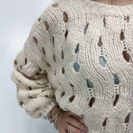 Maglia intrecciata JS376 BEIGE OFELIA
