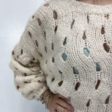 Maglia intrecciata JS376 BEIGE OFELIA