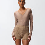 Maglia con paillettes 105400A2PM D23 PINKO