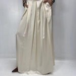 Gonna in raso con pieghe SK1027 PANNA OFELIA
