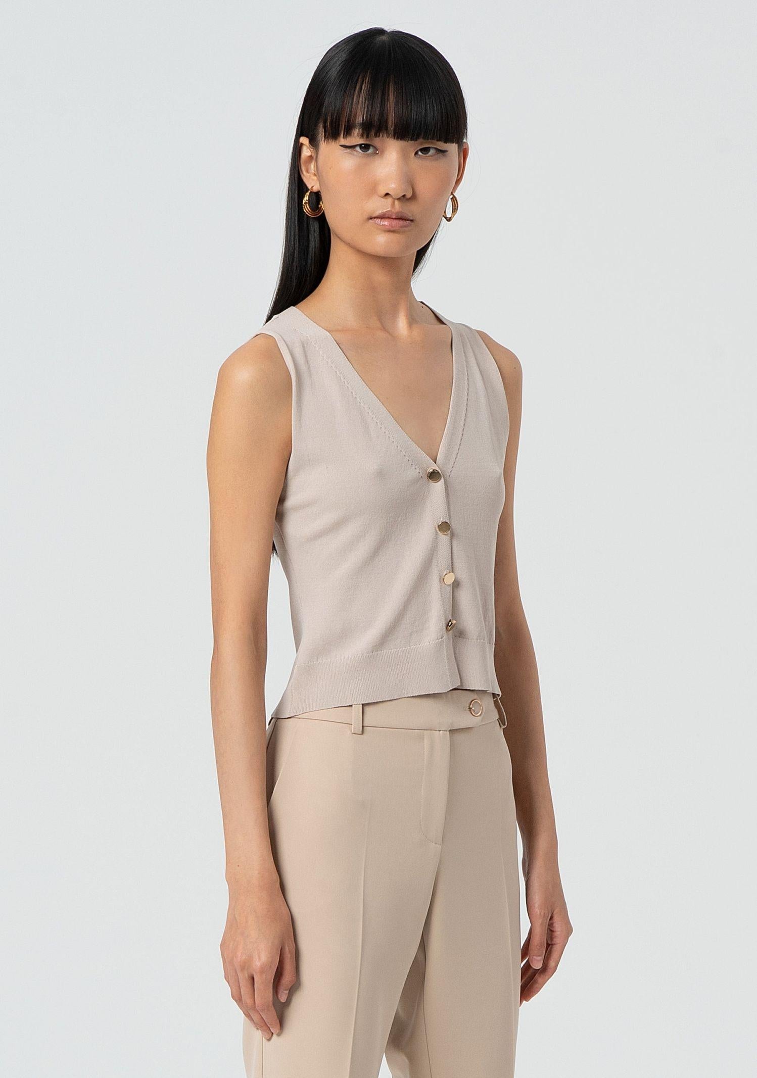 Gilet aderente in maglia FR25SJ5011K41601 208 FRACOMINA