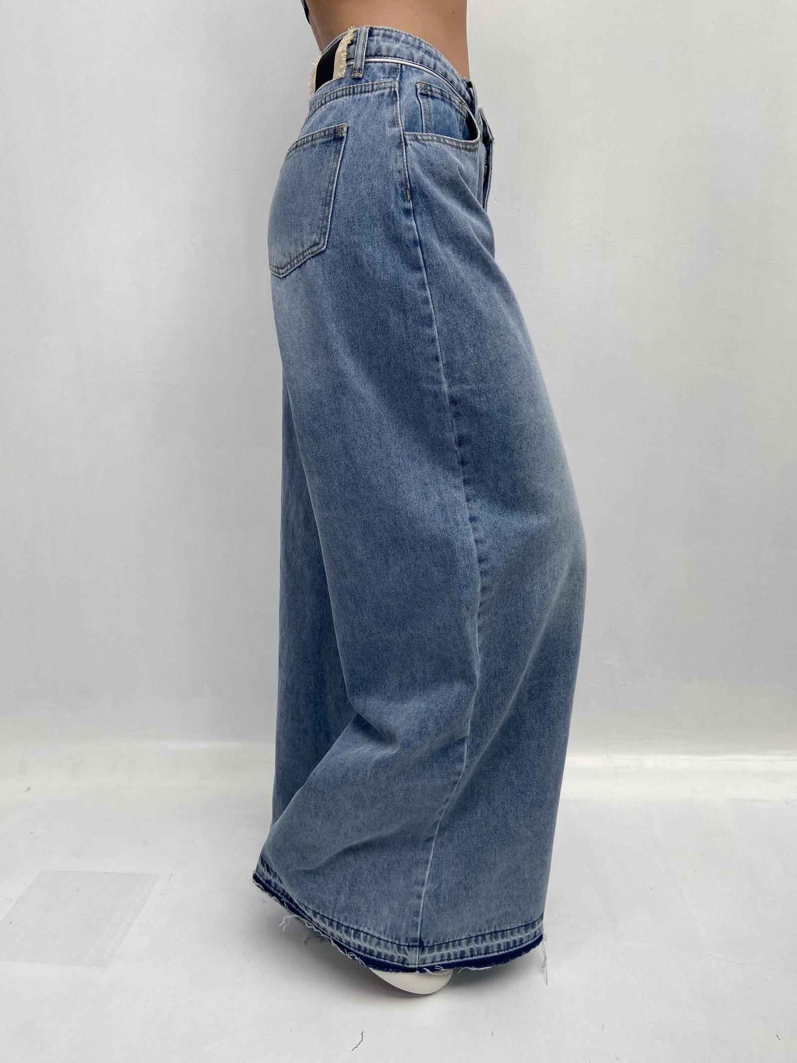 Jeans vita alta e gamba larga LAF184 DENIM OFELIA