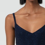 Top a canotta con strass FR25ST4006K410J9 117 FRACOMINA