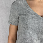 T- shirt basica scollo a V L5560 MELANGE OFELIA