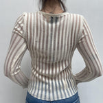 Maglia trasparente maniche lunghe 25002 PANNA OFELIA