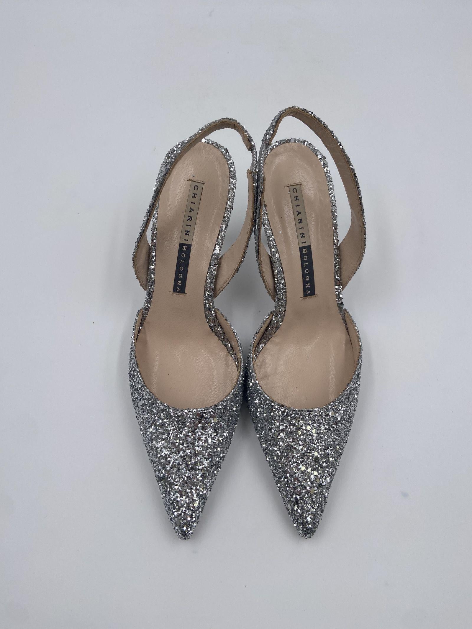 Slingback con mini pietre argento 1176 ARGENTO CHIARINI