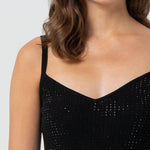 Top a canotta con strass FR25ST4006K410J9 053 FRACOMINA