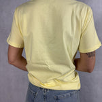 T-shirt basica scollo a V L5560 GIALLO OFELIA