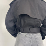 Giacca trench doppio petto B9603 NERO OFELIA