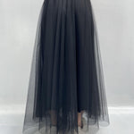 Gonna lunga in tulle MK04.015 NERO OFELIA