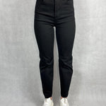 Jeans regular vita alta 12181 NERO OFELIA
