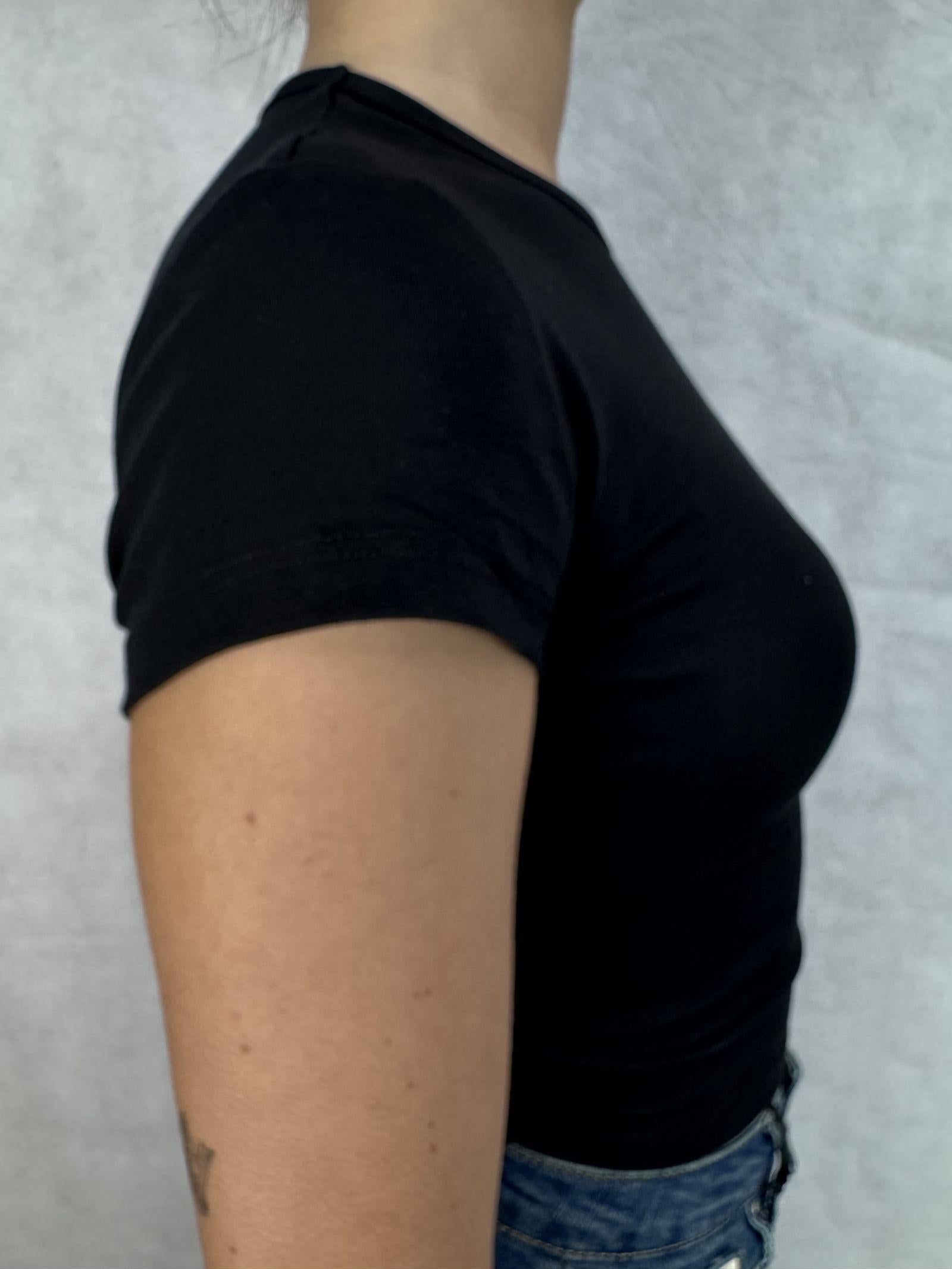 T- shirt girocollo maniche corte LC240321 NERO OFELIA