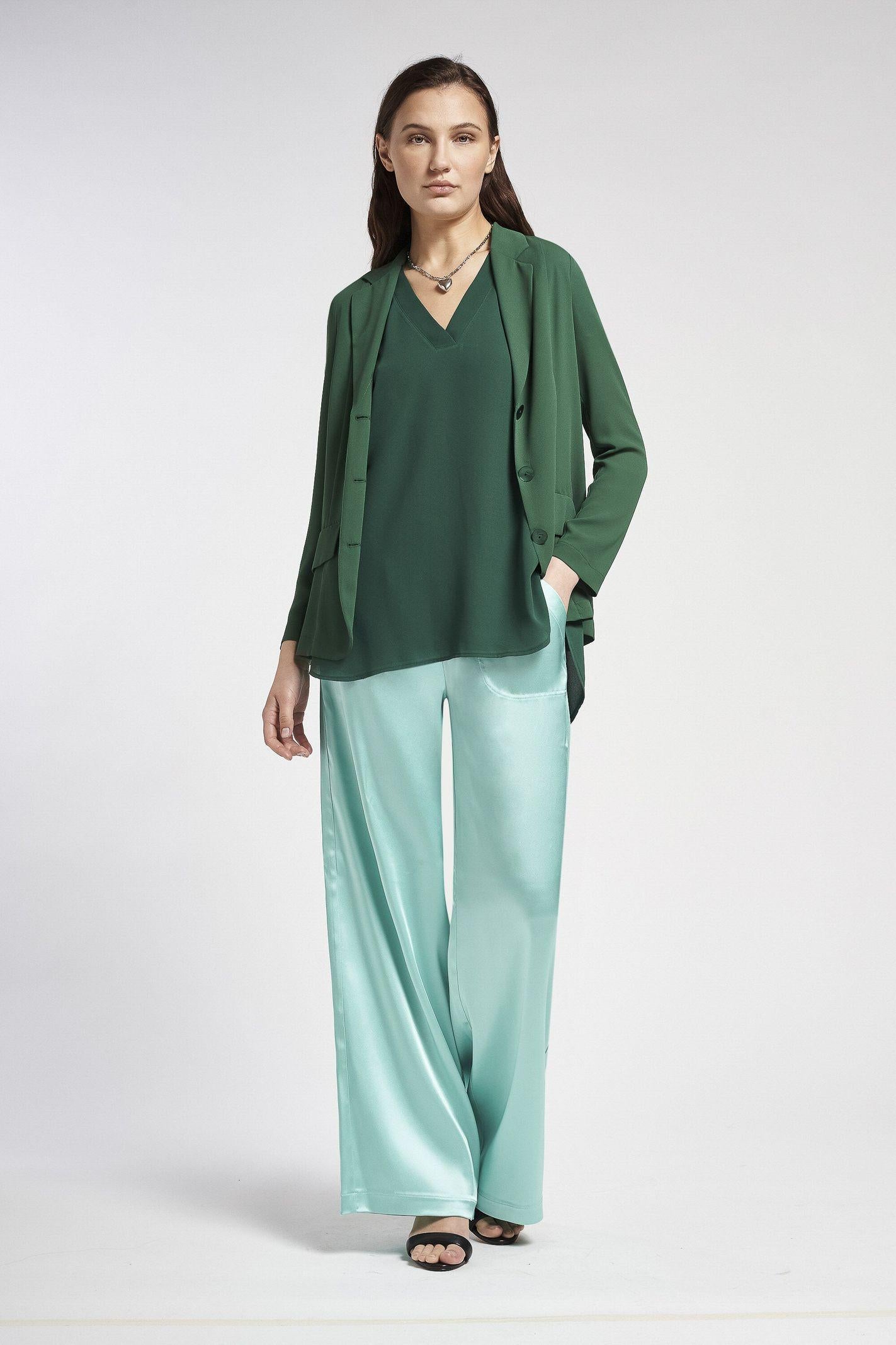 Giacca monopetto in crepe IROM14D8 26 CARLA G.