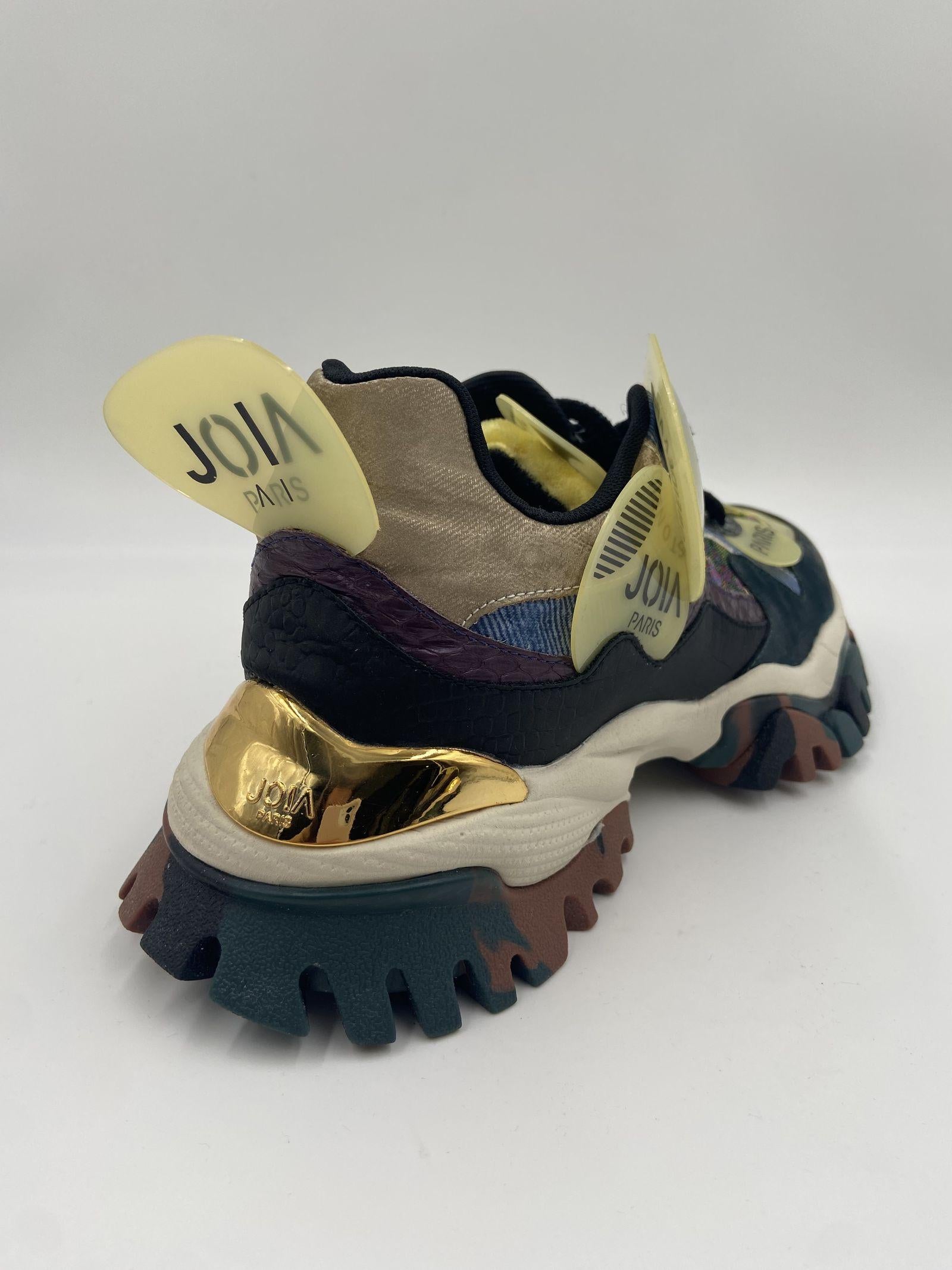 Sneakers verde blu e gialle 033-8004 VERDE JOIAPARIS
