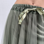Gonna lunga in tulle MK04.015 VERDE OFELIA