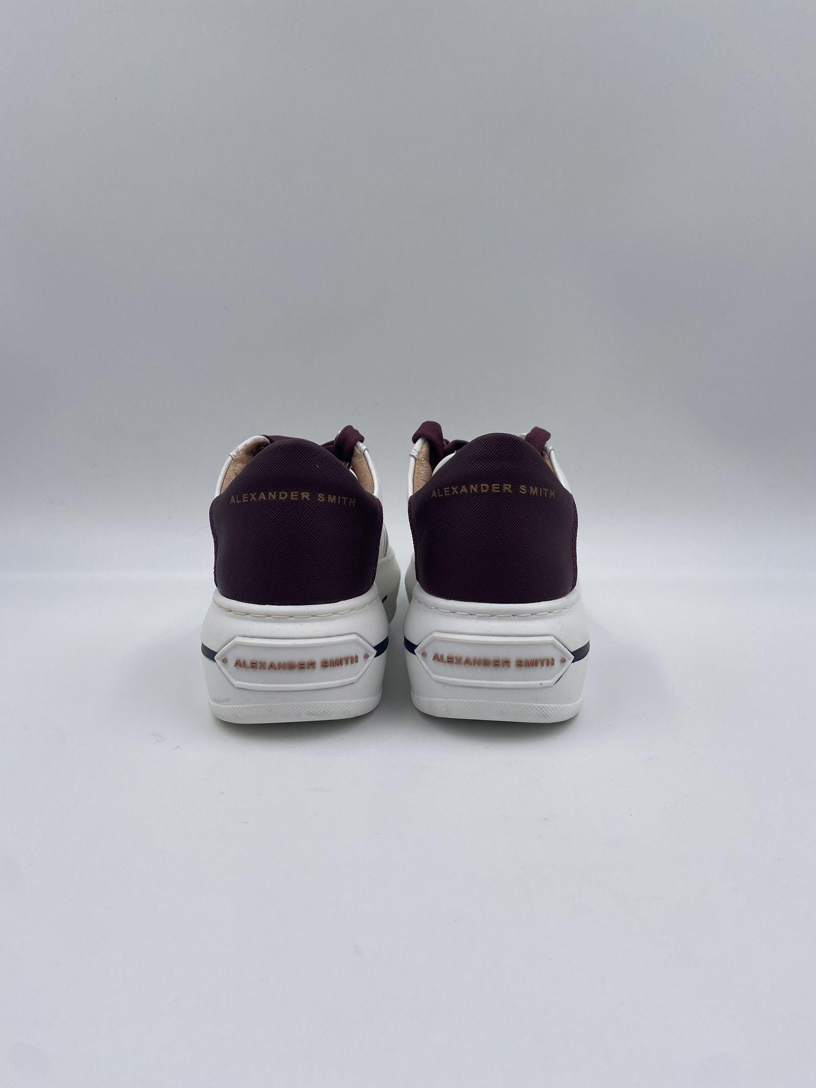 Sneakers Lancaster Woman White Bordeaux ASBALSW 1806 WDX BIANCOBORDEAUX ALEXANDER SMITH