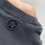 Felpa scollo a V ampio A1278 NERO OFELIA