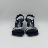 Sandalo punta squadrata LT295 NERO LELLA BALDI