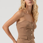 Top bustier in punto Milano FR25WJ5002W72701 093 FRACOMINA