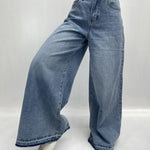 Jeans vita alta e gamba larga LAF184 DENIM OFELIA