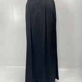 Gonna in raso con pieghe SK1027 NERO OFELIA