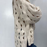 Maglia intrecciata JS376 BEIGE OFELIA