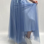 Gonna lunga in tulle MK04.015 AZZURRO OFELIA