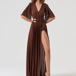 Abito lungo plissettato FQ25WD3004W799Q7 639 FRACOMINA