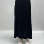 Gonna lunga satinata con elastico in vita 8078 NERO OFELIA