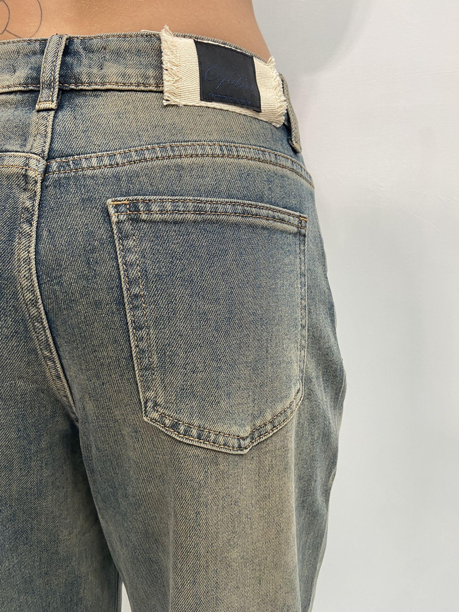 Jeans crop con risvolto LAF235 DENIM OFELIA