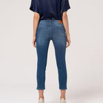 Jeans slim cropped con lavaggio medio FP000V9002 D40402349 FRACOMINA