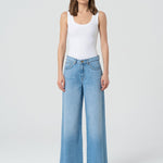 Jeans wide leg lavaggio chiaro FP25SV3015D41903 062 FRACOMINA