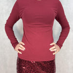 T- shirt manica lunga LC23465 BORDEAUX OFELIA