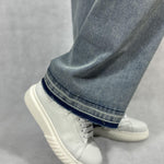 Jeans vita con tascone sulla gamba YW1128 DENIM OFELIA