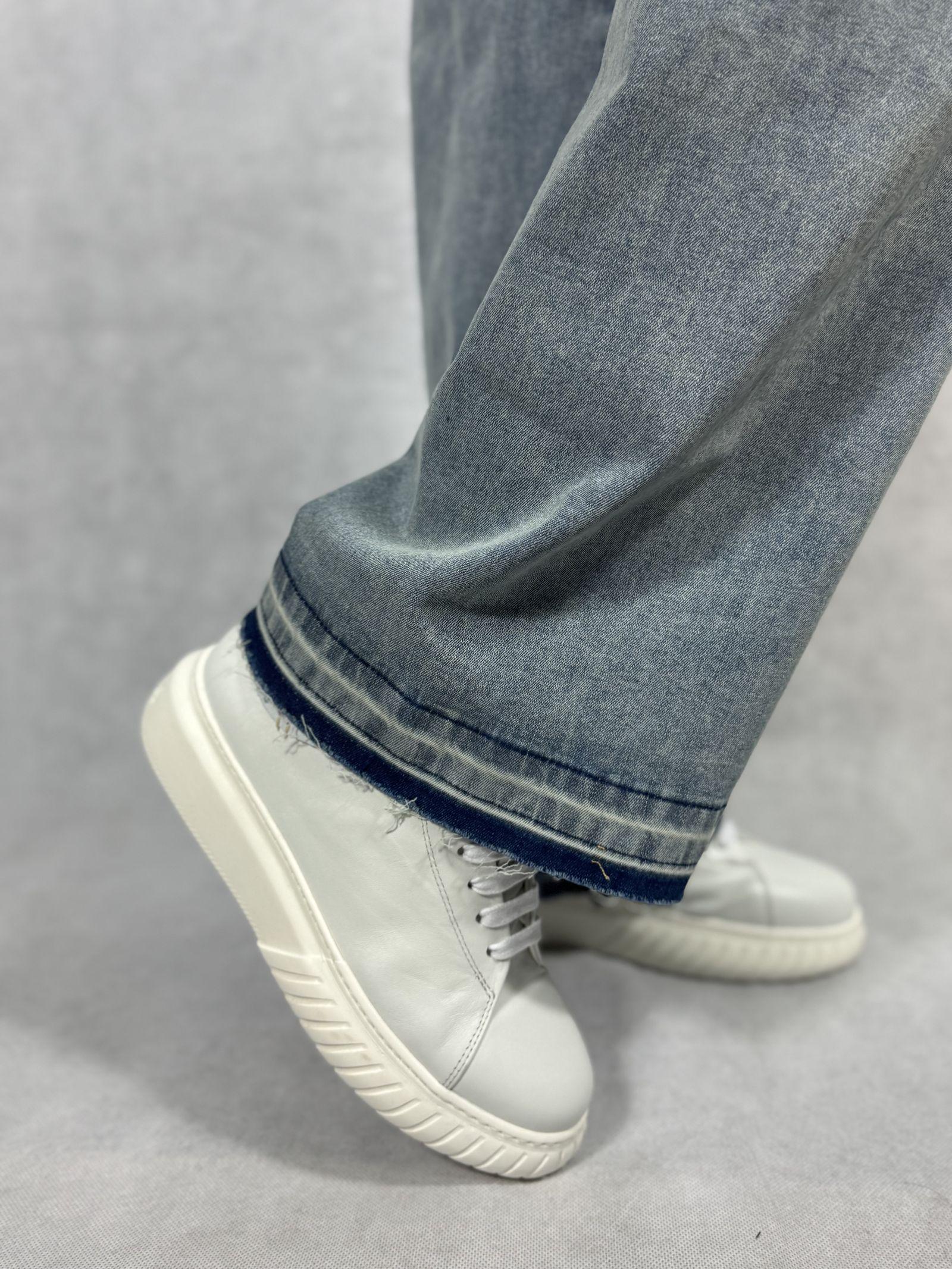 Jeans vita con tascone sulla gamba YW1128 DENIM OFELIA