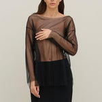 Maglia in tulle con scollo rotondo MUNE11 D1 10 CARLA G.