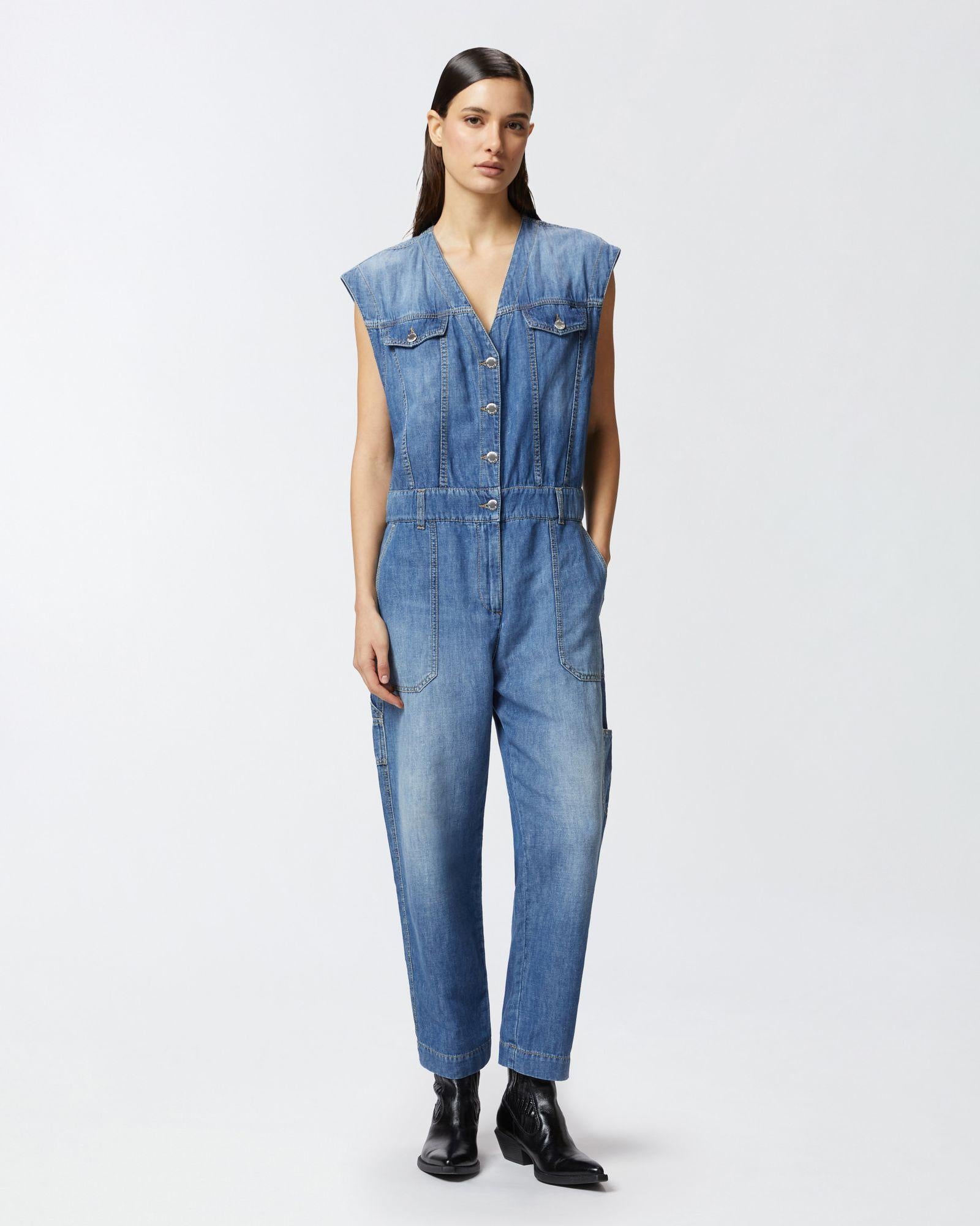 Tuta jeans senza maniche 104824-A2GQ PJD PINKO
