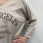 T-shirt stampa Los Angeles 2831LOSANGELES TORTORA OFELIA