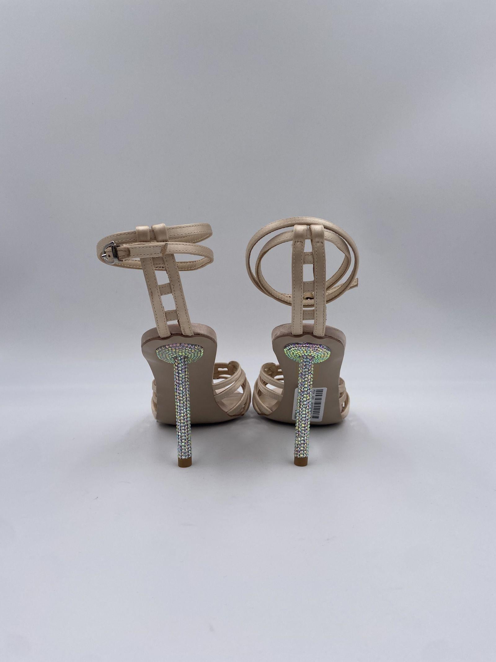 Sandalo tacco strass RG362 FUMO LUCIANO BARACHINI
