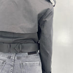 Giacca trench doppio petto B9603 GRIGIO OFELIA