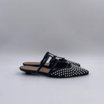 Scarpa bassa aperta con borchie 2569 NERO OFELIA