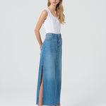 Gonna in denim con lavaggio medio FP25SG5006D46202 258 FRACOMINA