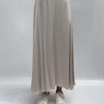 Gonna lunga satinata con elastico in vita 8078 PANNA OFELIA